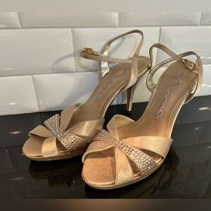 Mia Gold Embellished Heels (worn once at a wedding)